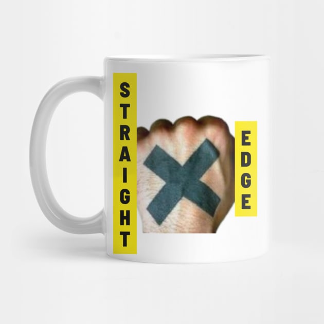 Straight Edge Xed Up Hand hardcore - yellow text by Scream Therapy